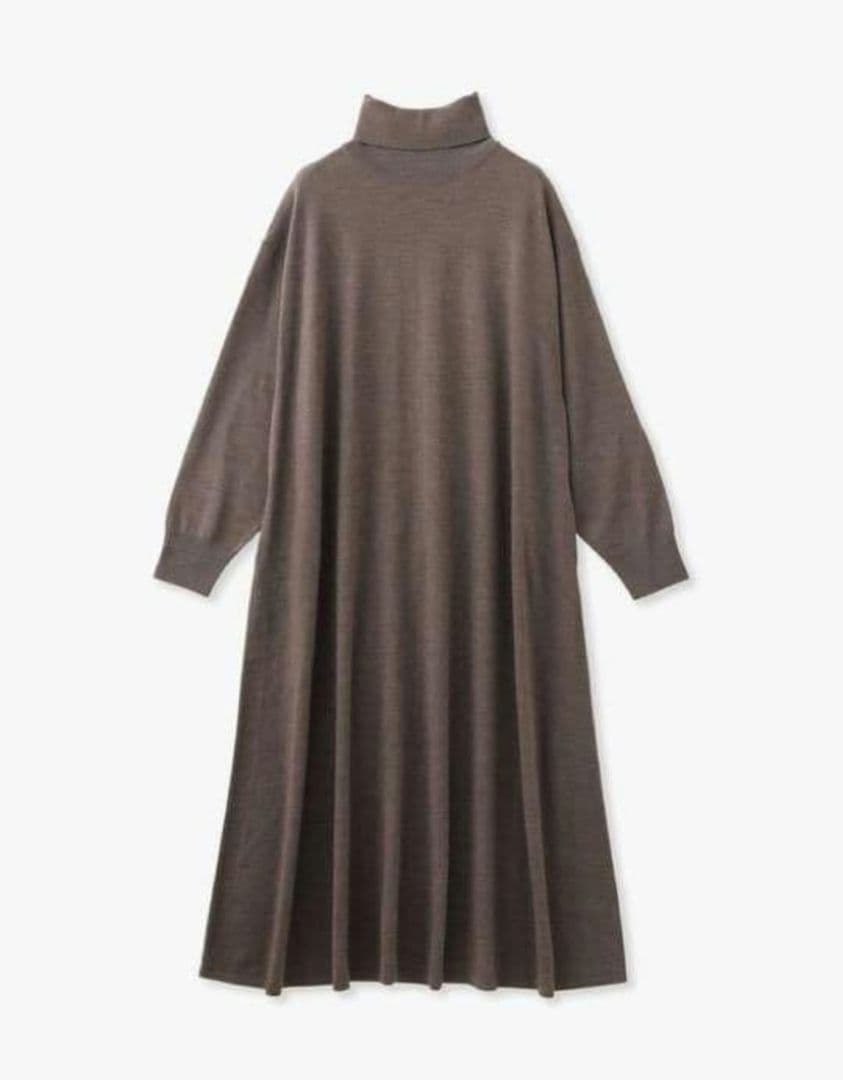 ☆美品☆ ebure ソフトファイン ウール ハイネック ニット ワンピース