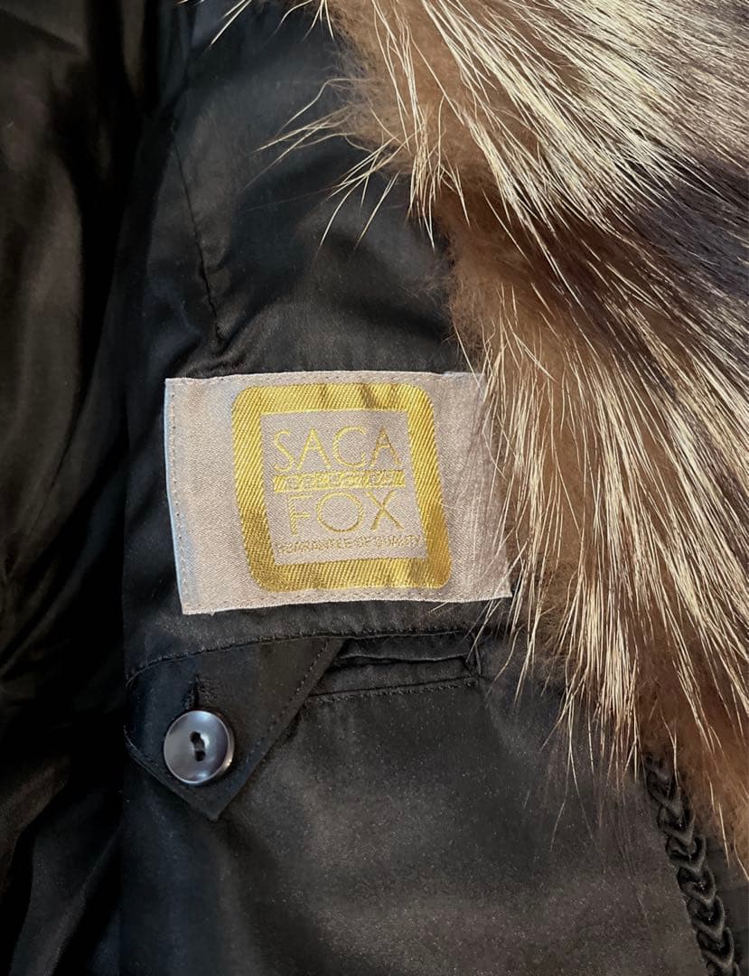 ランビン　LANVIN シルバーフォックス　リアルファーコート　SAGA FOX