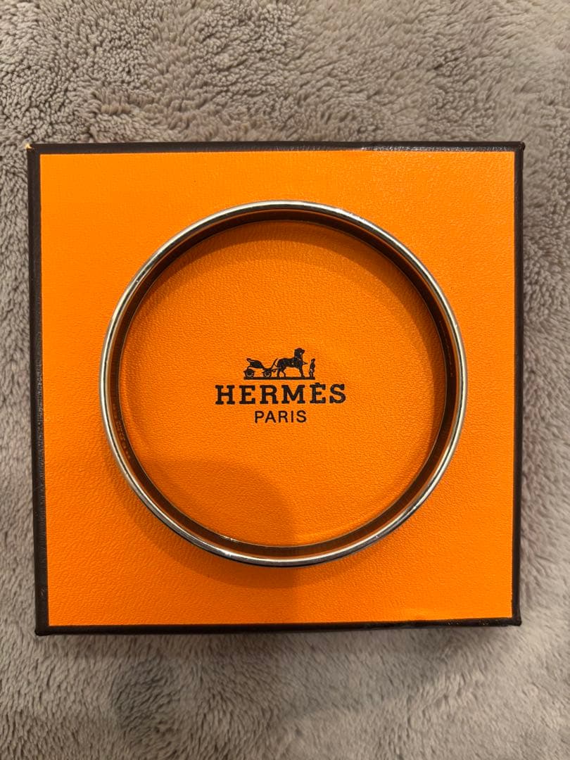 【状態良好】エルメス エマイユPM バングル ミントグリーン 七宝焼 馬車柄