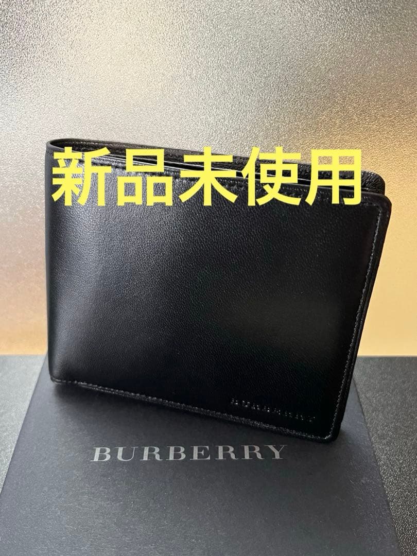 【新品未使用】BURBERRY ラムスキン 二つ折り財布 YD251AE09