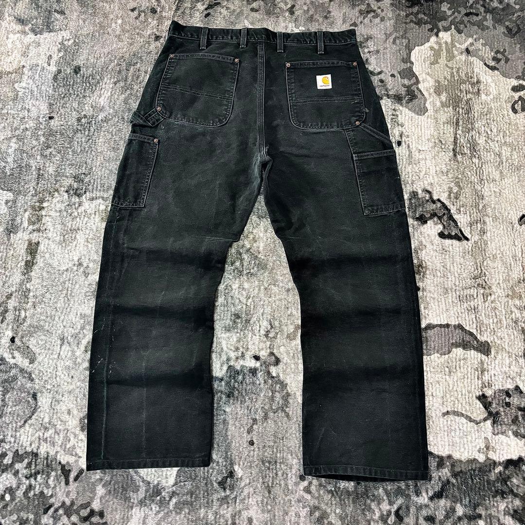 超スペシャル 状態◎ ブラックフェード ダック地 厚手 ゆるだぼ 一点物 美品