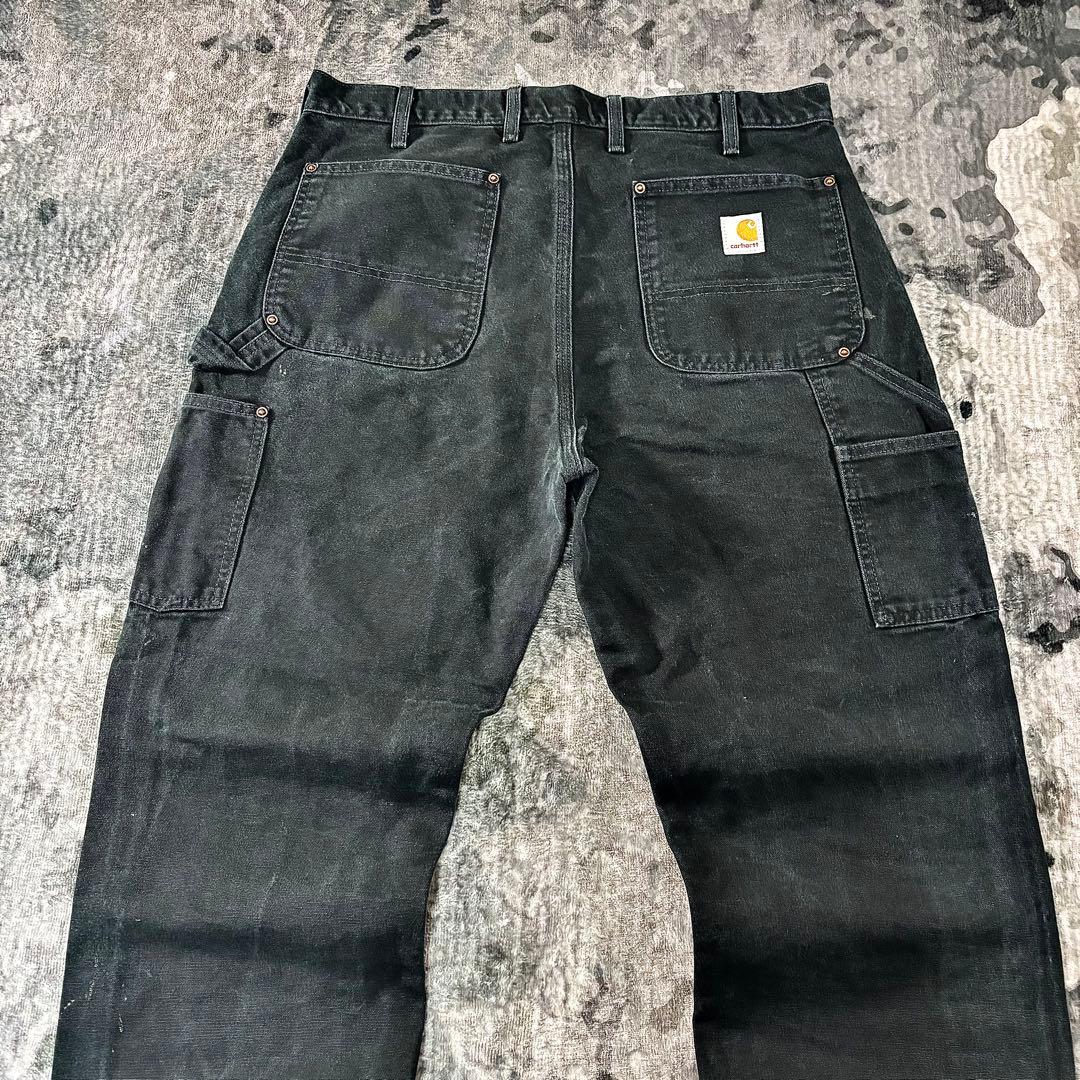 超スペシャル 状態◎ ブラックフェード ダック地 厚手 ゆるだぼ 一点物 美品