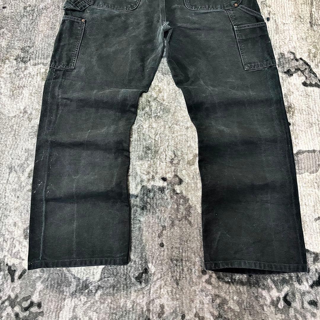 超スペシャル 状態◎ ブラックフェード ダック地 厚手 ゆるだぼ 一点物 美品