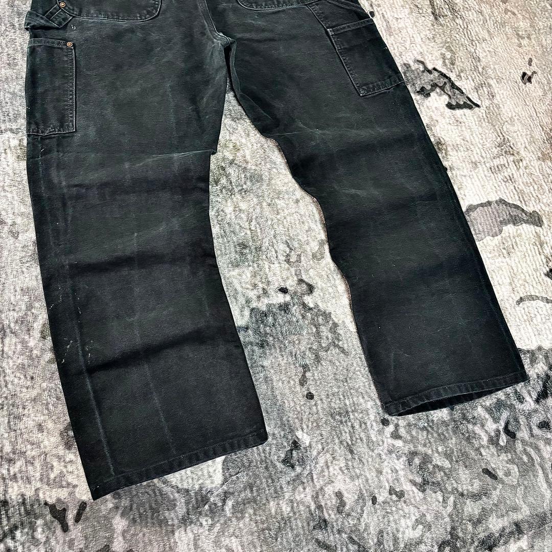 超スペシャル 状態◎ ブラックフェード ダック地 厚手 ゆるだぼ 一点物 美品