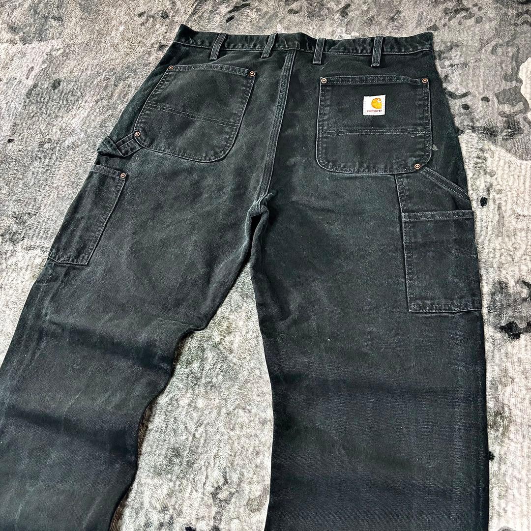 超スペシャル 状態◎ ブラックフェード ダック地 厚手 ゆるだぼ 一点物 美品