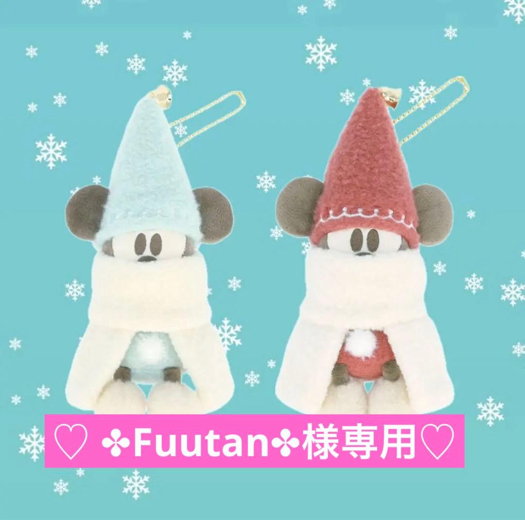 【✤Fuutan✤】ぬいぐるみバッジ　赤　青　2個　トートバッグ同封