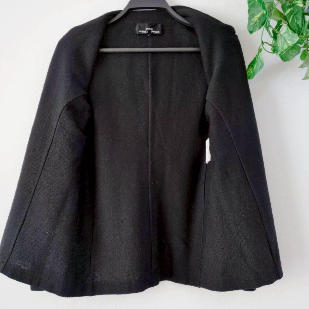 ◾︎希少◾︎ トリココムデギャルソン 丸襟 切り替え ジャケット ブラック M