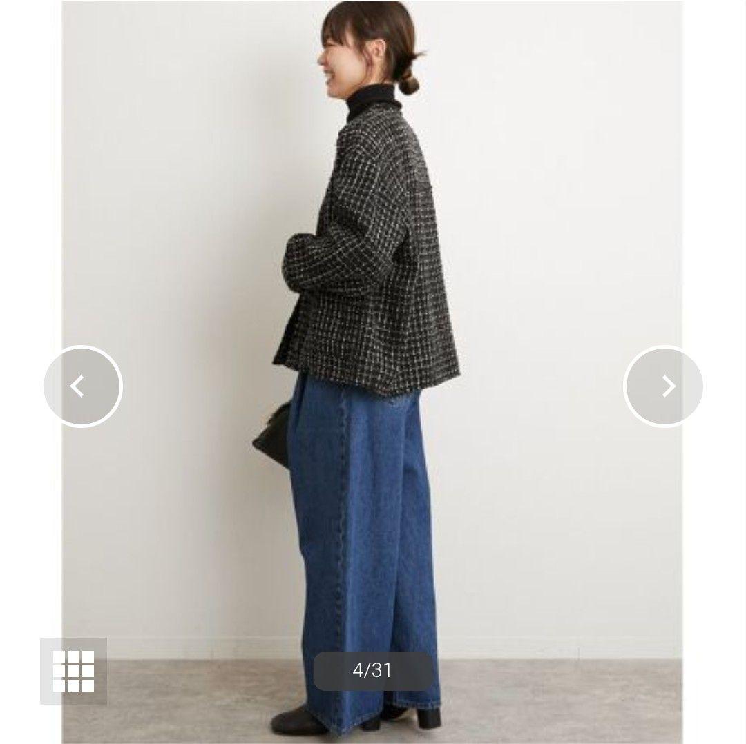 良品 ジャーナルスタンダードレリューム TWEEDクルーネックジャケット