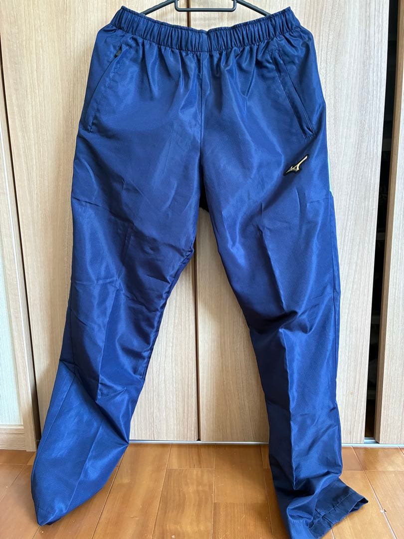 最終値下げミズノプロ　ウィンドブレーカー上下セット　ネイビー/イエロー Mサイズ