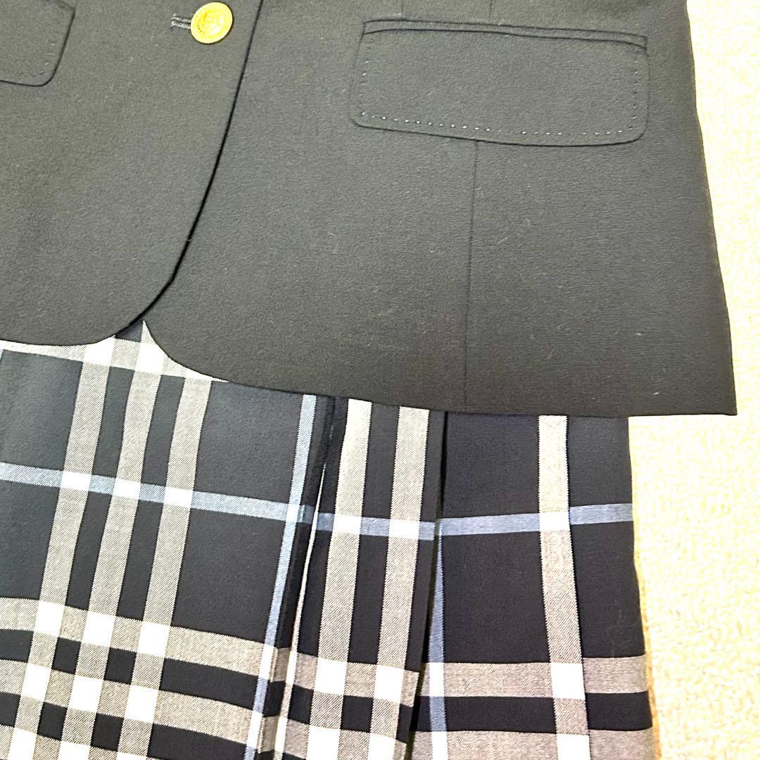 美品 バーバリー卒服4点セット（ブレザー・スカート・ブラウス・リボン）150cm