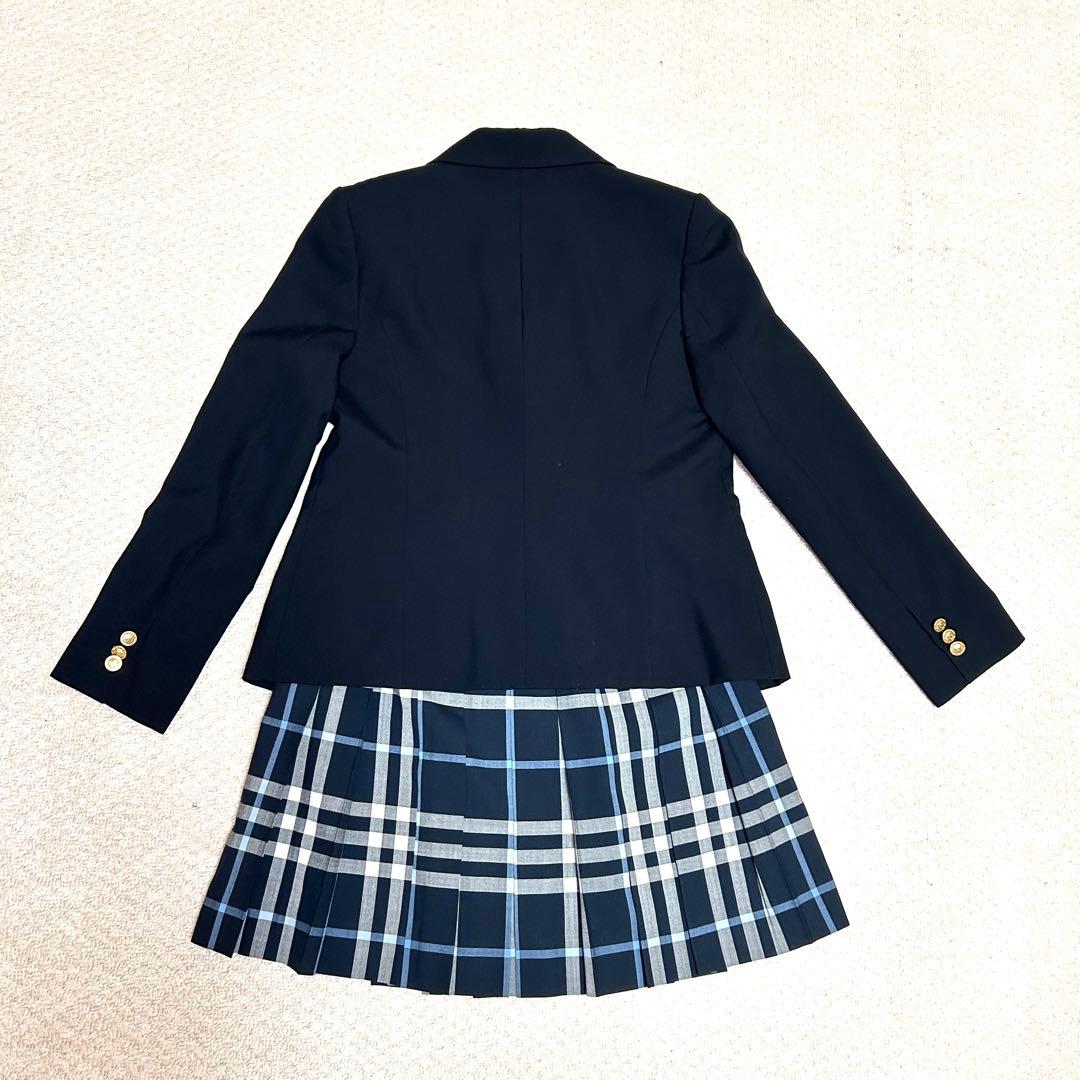 美品 バーバリー卒服4点セット（ブレザー・スカート・ブラウス・リボン）150cm