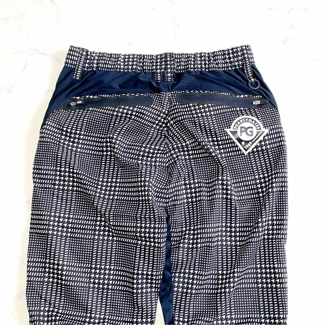 美品 パーリーゲイツ 千鳥格子レインロングパンツ PGロゴ00 XS-S