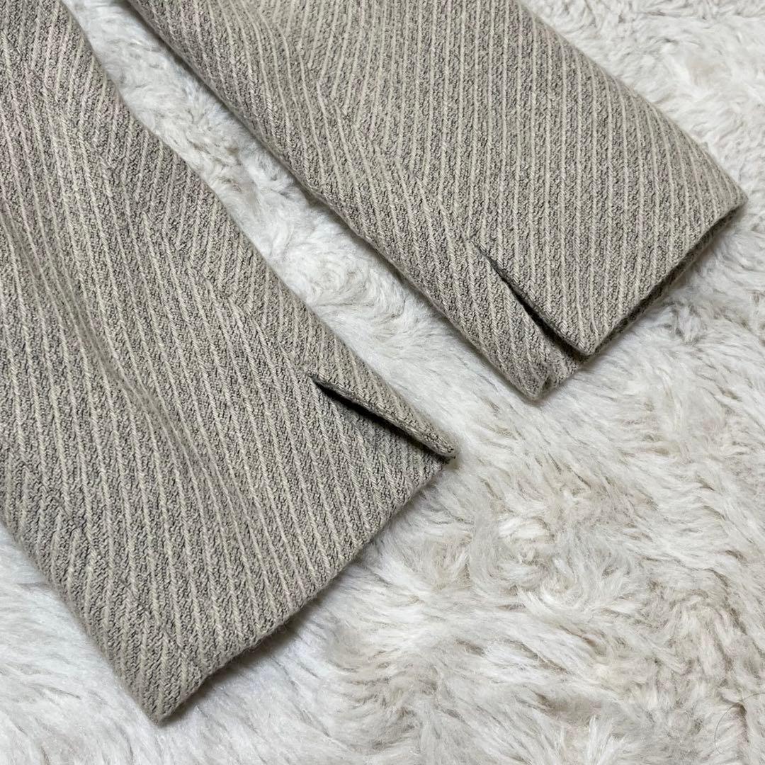 新品　タグ付き　23区　ノーカラー テーラードジャケット　ウール　アイボリー　L