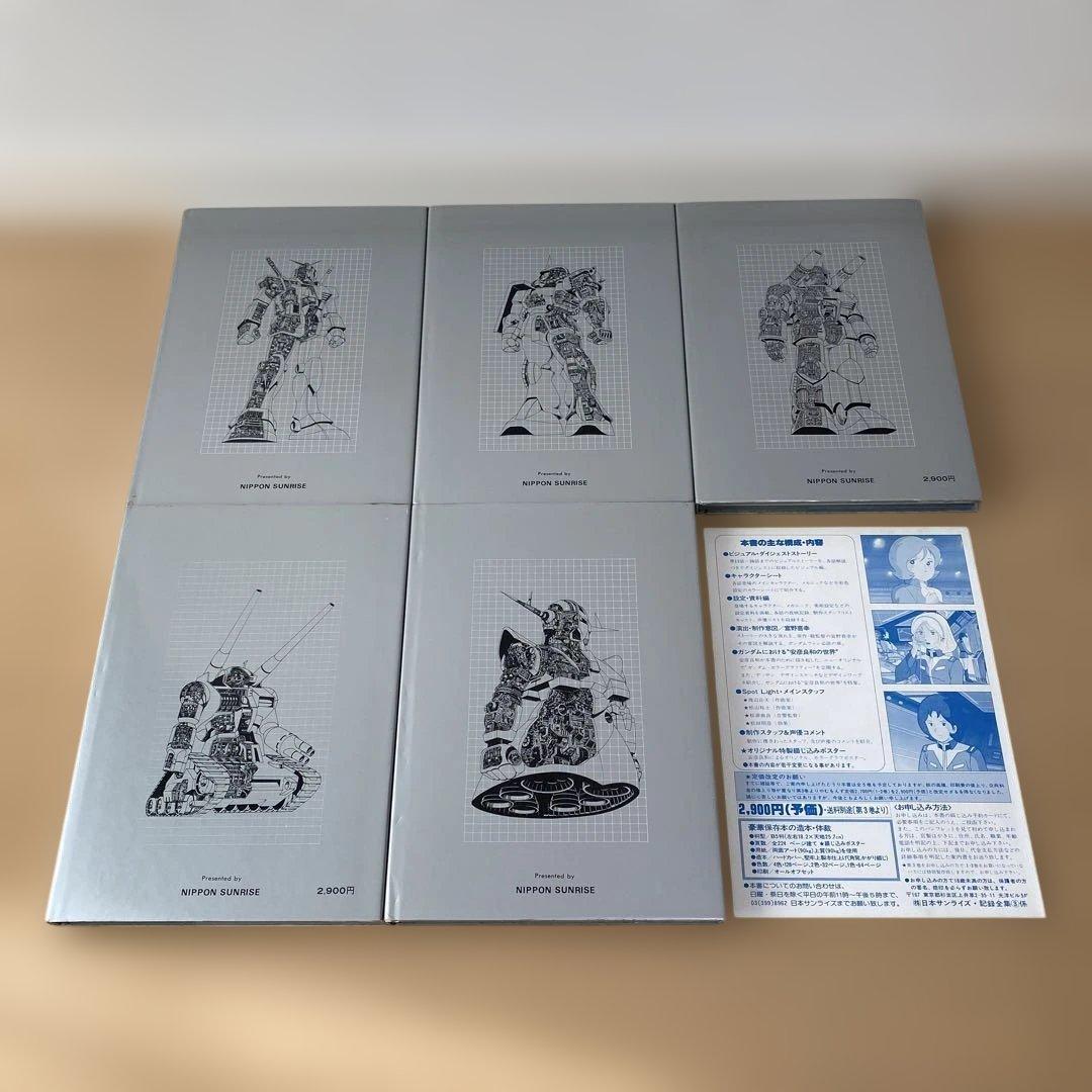 機動戦士ガンダム 記録全集 全5巻セット&DMチラシ