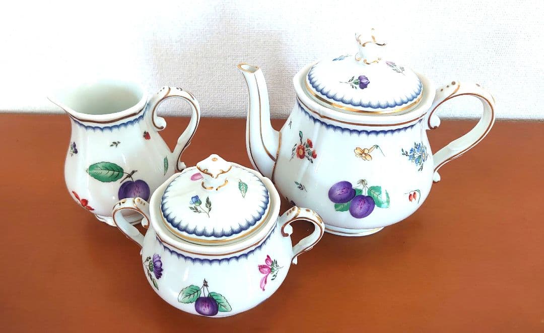 ジノリ アンティコイタリアンフルーツ　ティーポット 3点セット