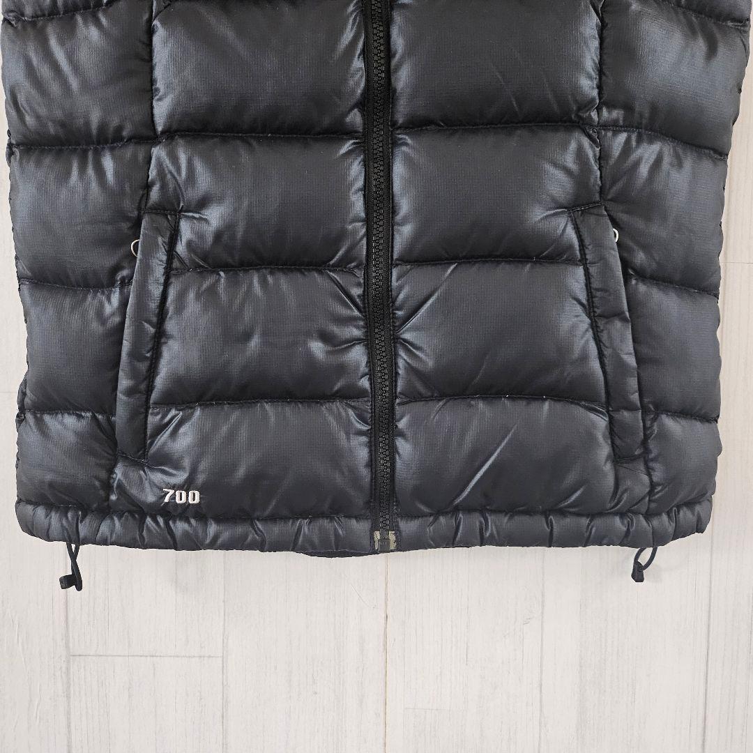 【大人気】ノースフェイス ダウンベスト ヌプシ 刺繍ロゴ 黒 レディース M