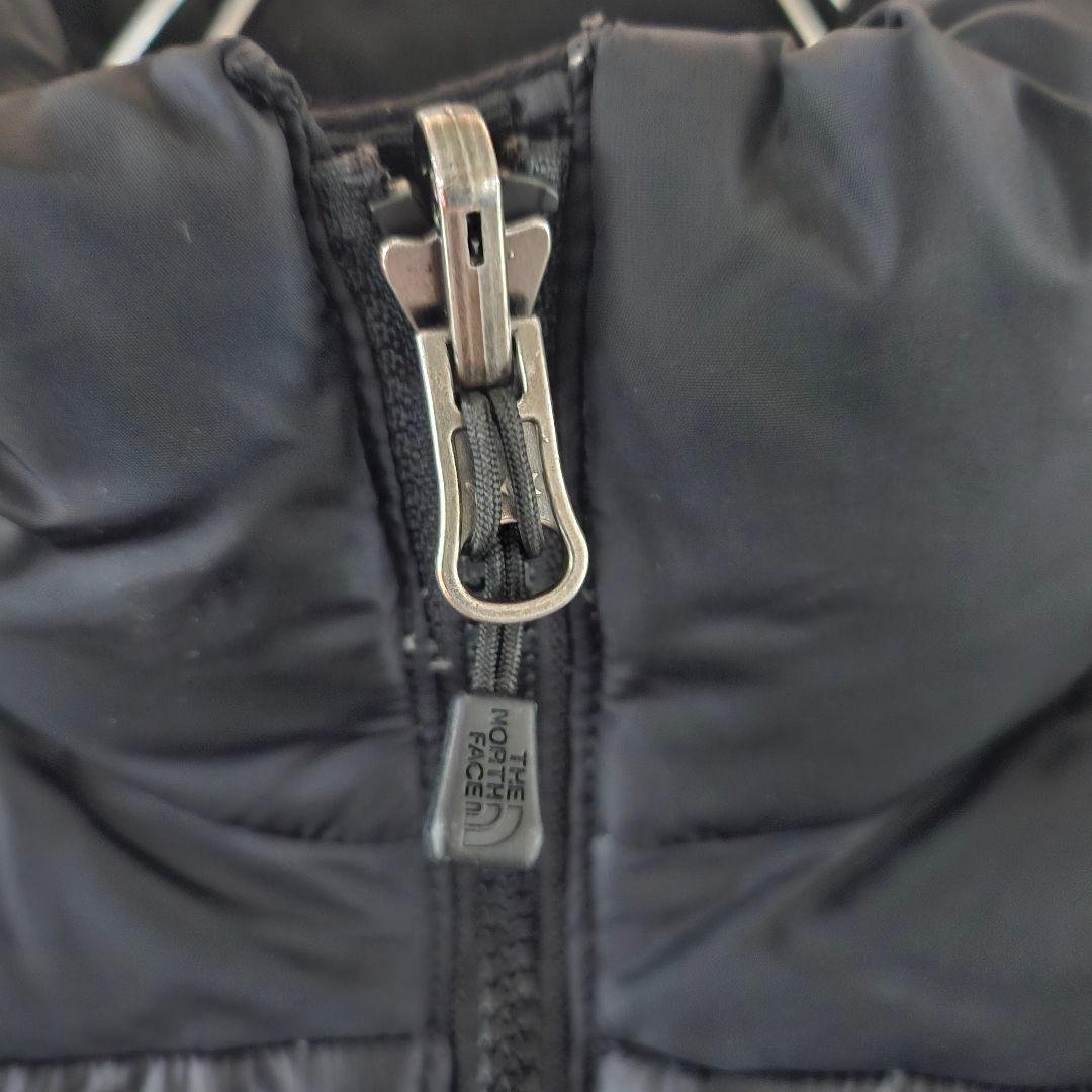 【大人気】ノースフェイス ダウンベスト ヌプシ 刺繍ロゴ 黒 レディース M