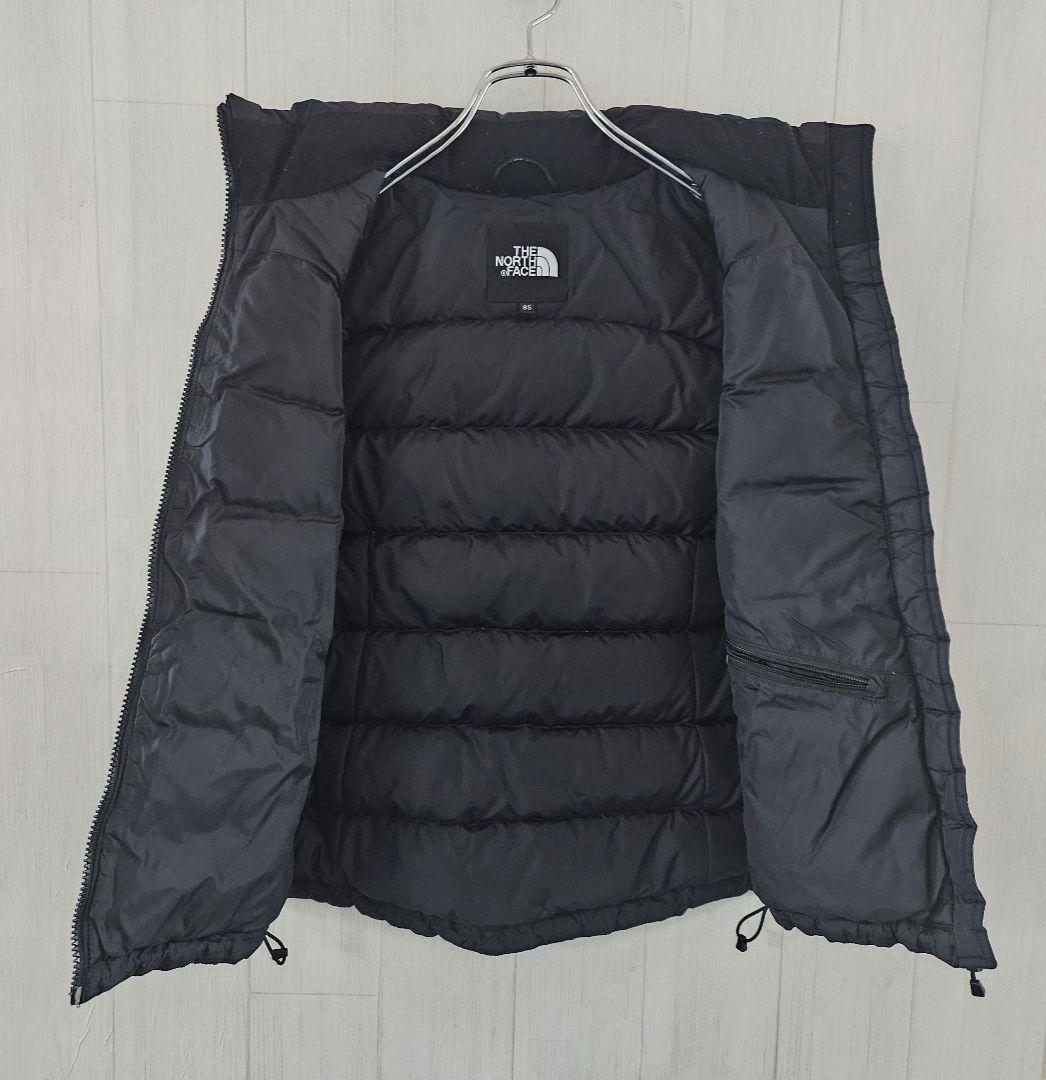 【大人気】ノースフェイス ダウンベスト ヌプシ 刺繍ロゴ 黒 レディース M