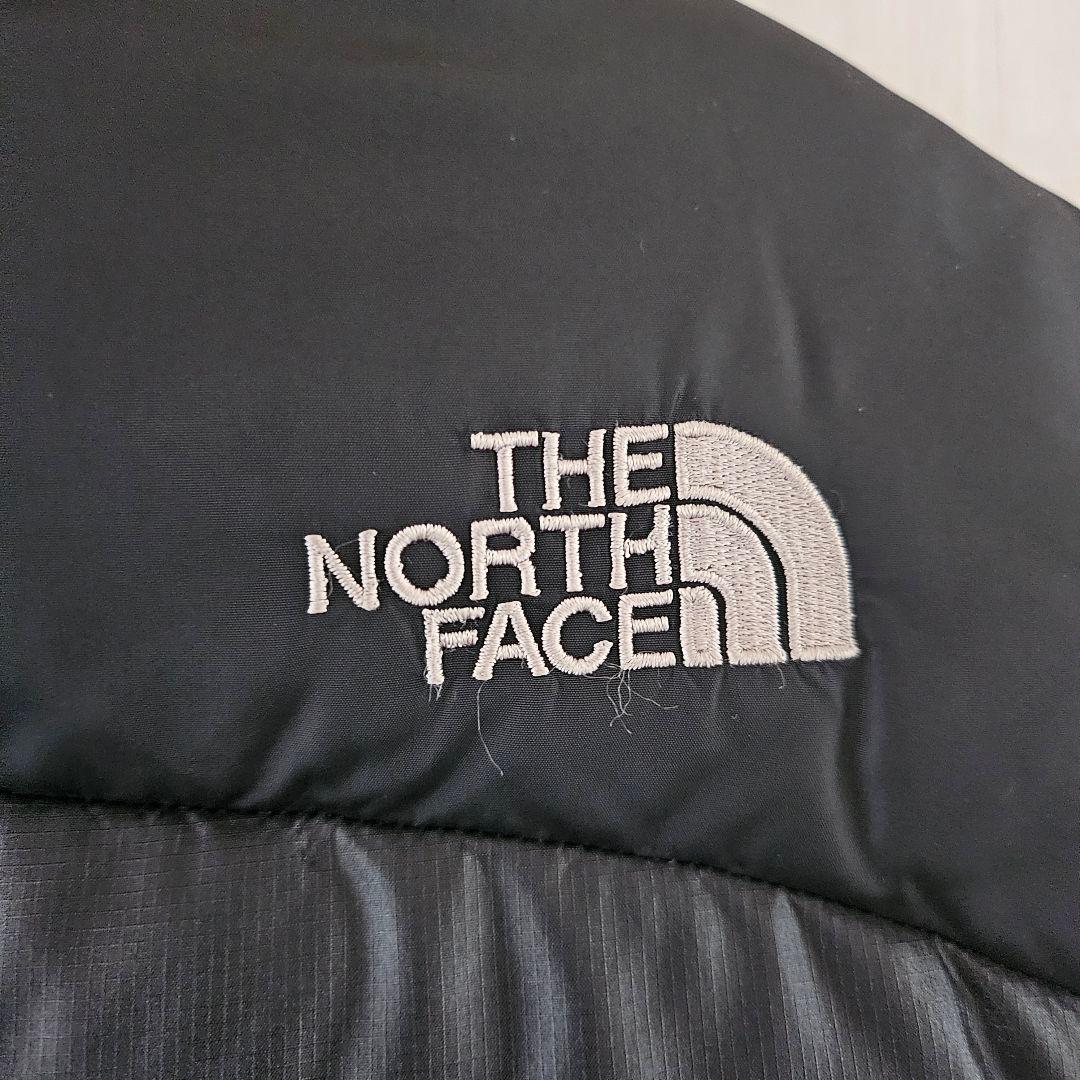 【大人気】ノースフェイス ダウンベスト ヌプシ 刺繍ロゴ 黒 レディース M