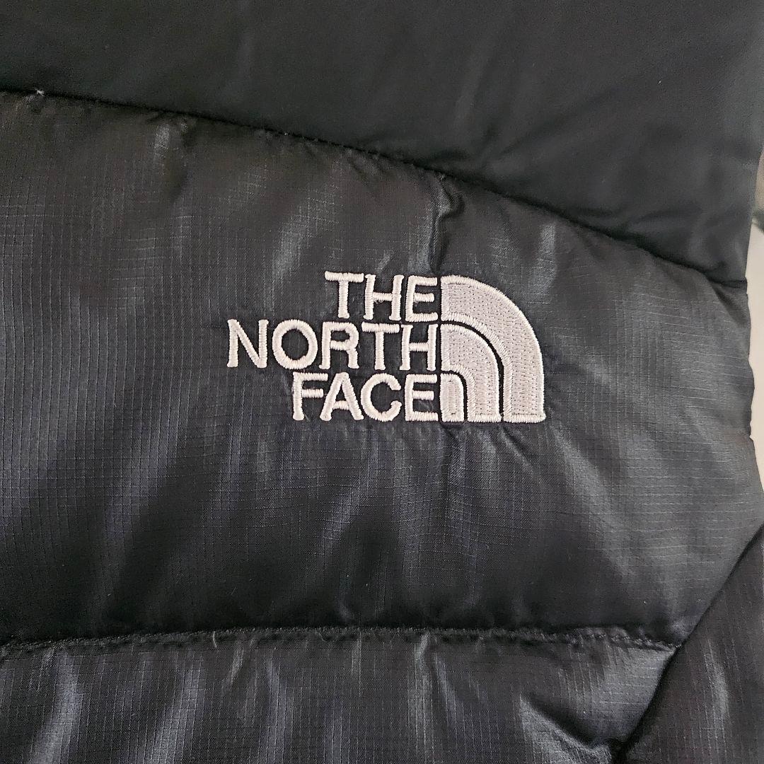 【大人気】ノースフェイス ダウンベスト ヌプシ 刺繍ロゴ 黒 レディース M