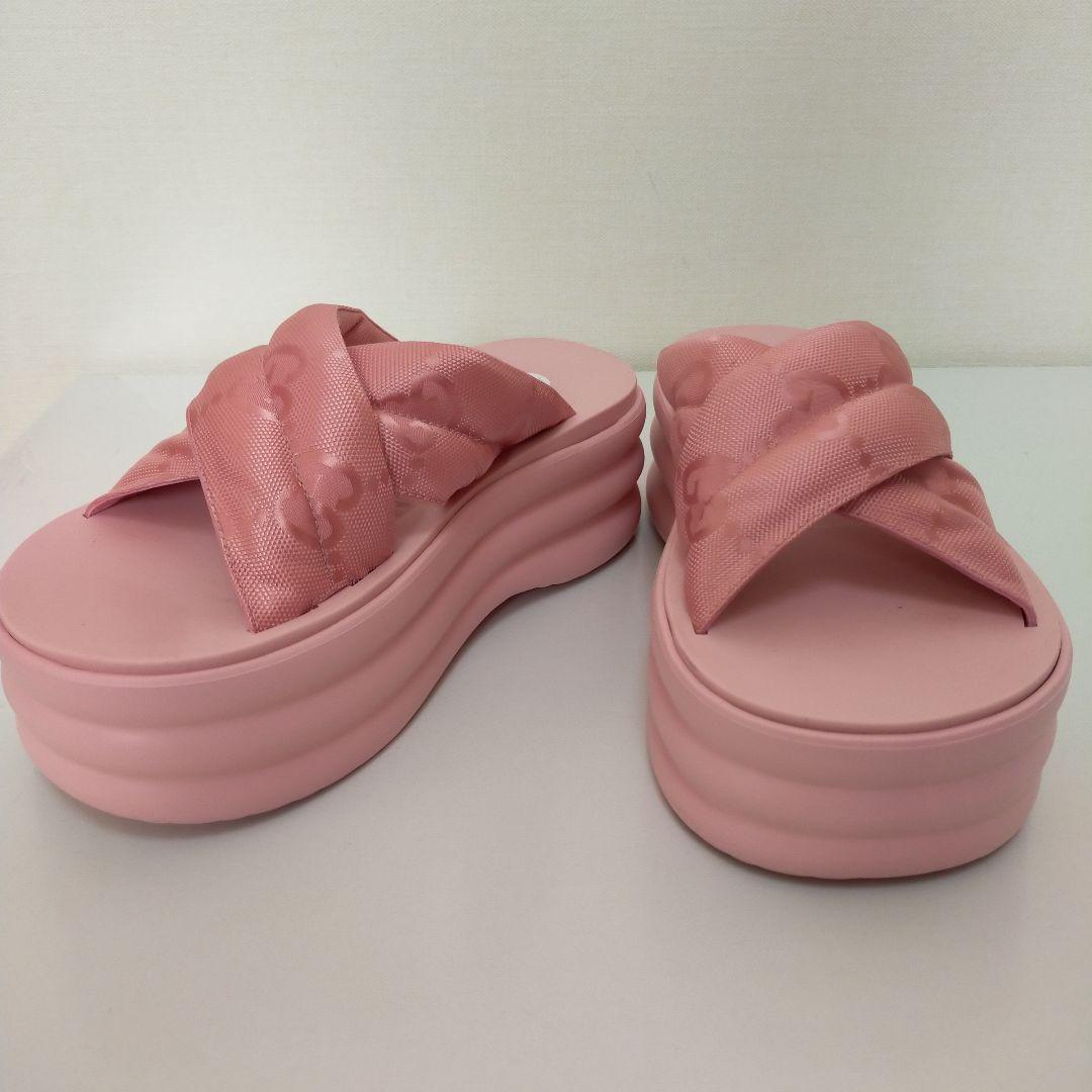 グッチGUCCIウイメンズGGプラットフォームスライドサンダル