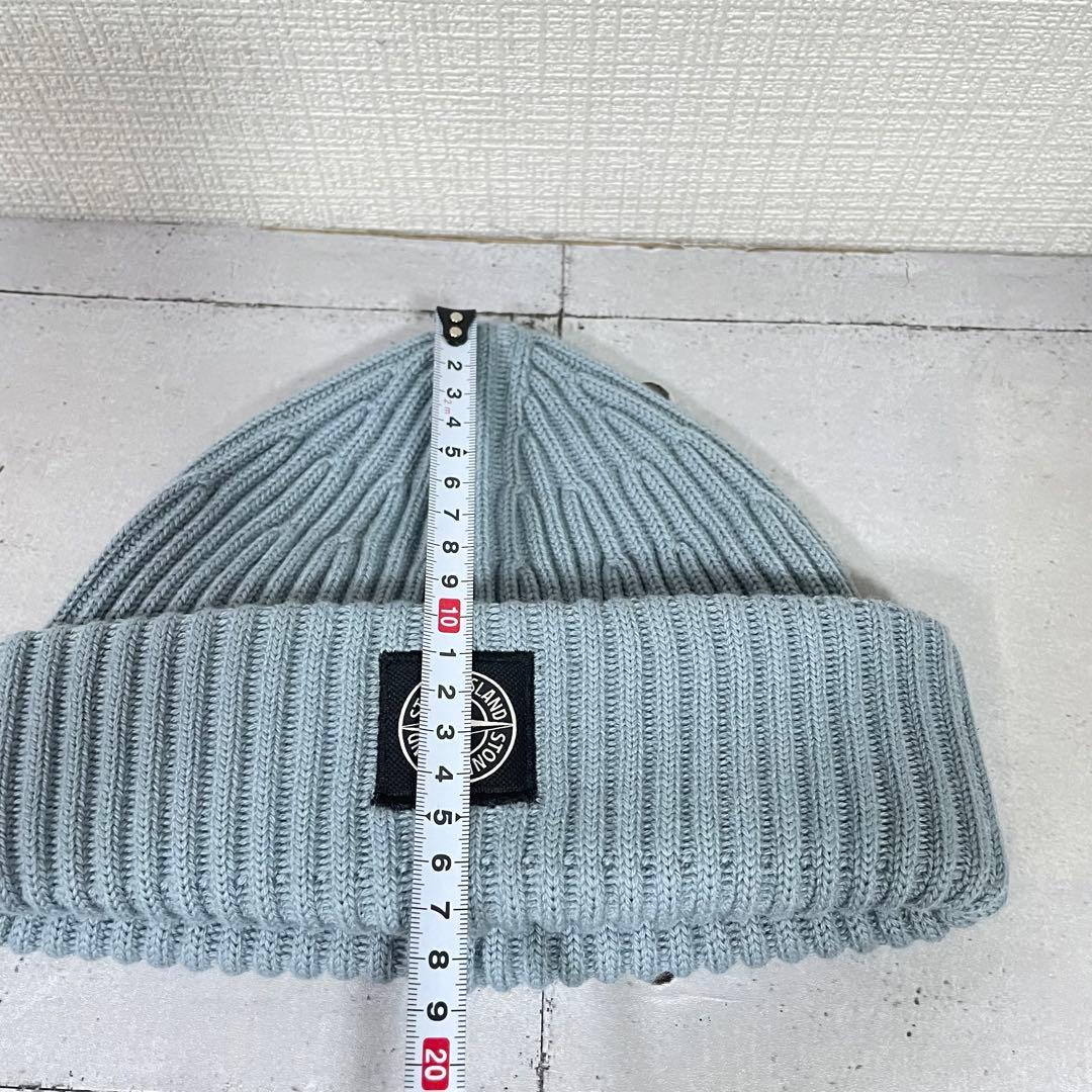 ストーンアイランド　コンパスロゴ　ビーニー ニット　ワッペン　極美品　正規品