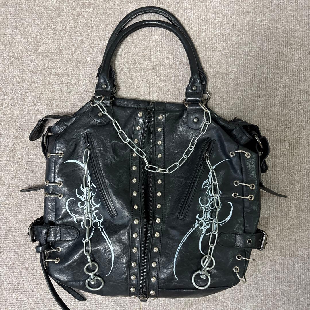 archive y2k 黒 本革 バック