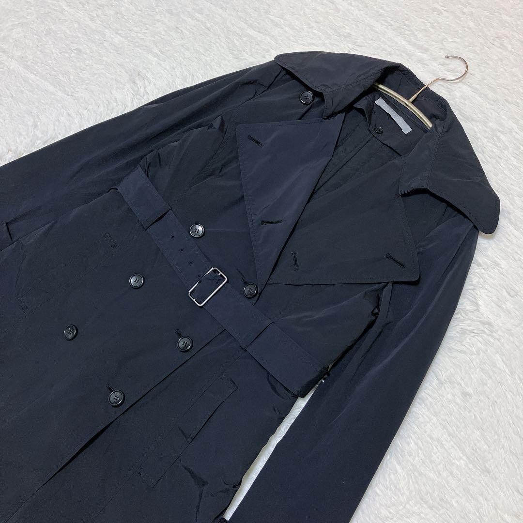 【美品】セオリーリュクス ライナー付 トレンチコート 黒 サイズ40/M