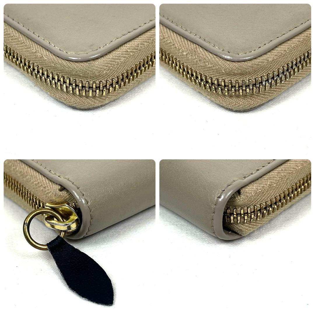 イルビゾンテ　長財布　ロゴ型押し　ラウンドファスナー　本革　シンプル　極美品