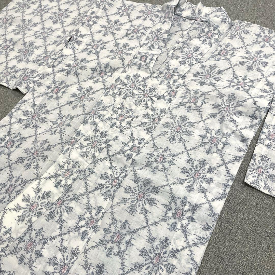 小千谷ちぢみ　着物　白　三越扱い