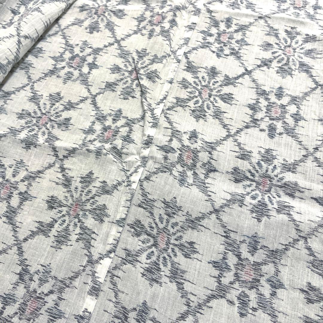 小千谷ちぢみ　着物　白　三越扱い