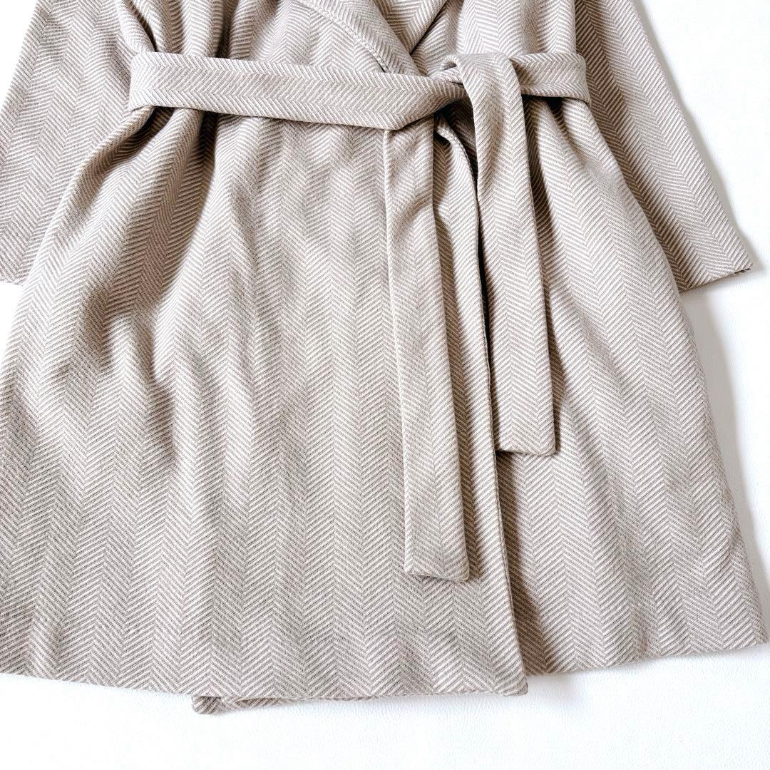 未使用級♡ウィークエンドマックスマーラ ヘリンボーン ベルテッドコート ガウン