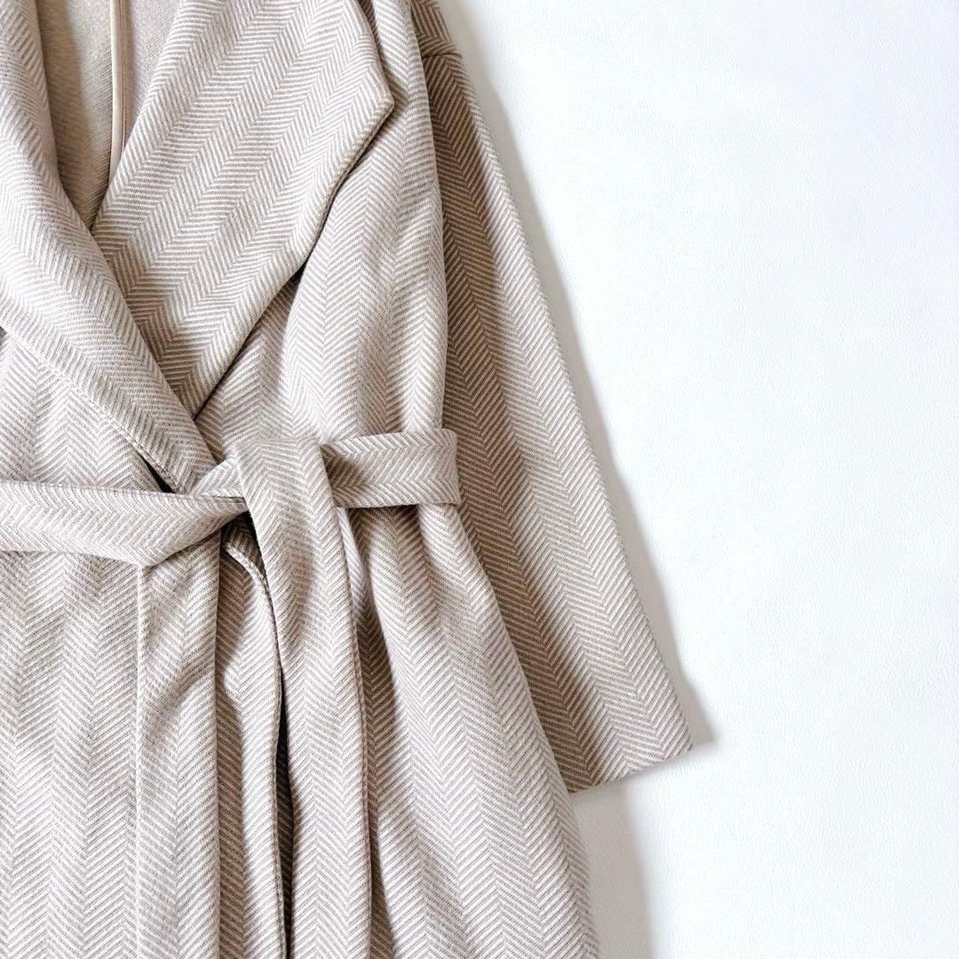 未使用級♡ウィークエンドマックスマーラ ヘリンボーン ベルテッドコート ガウン