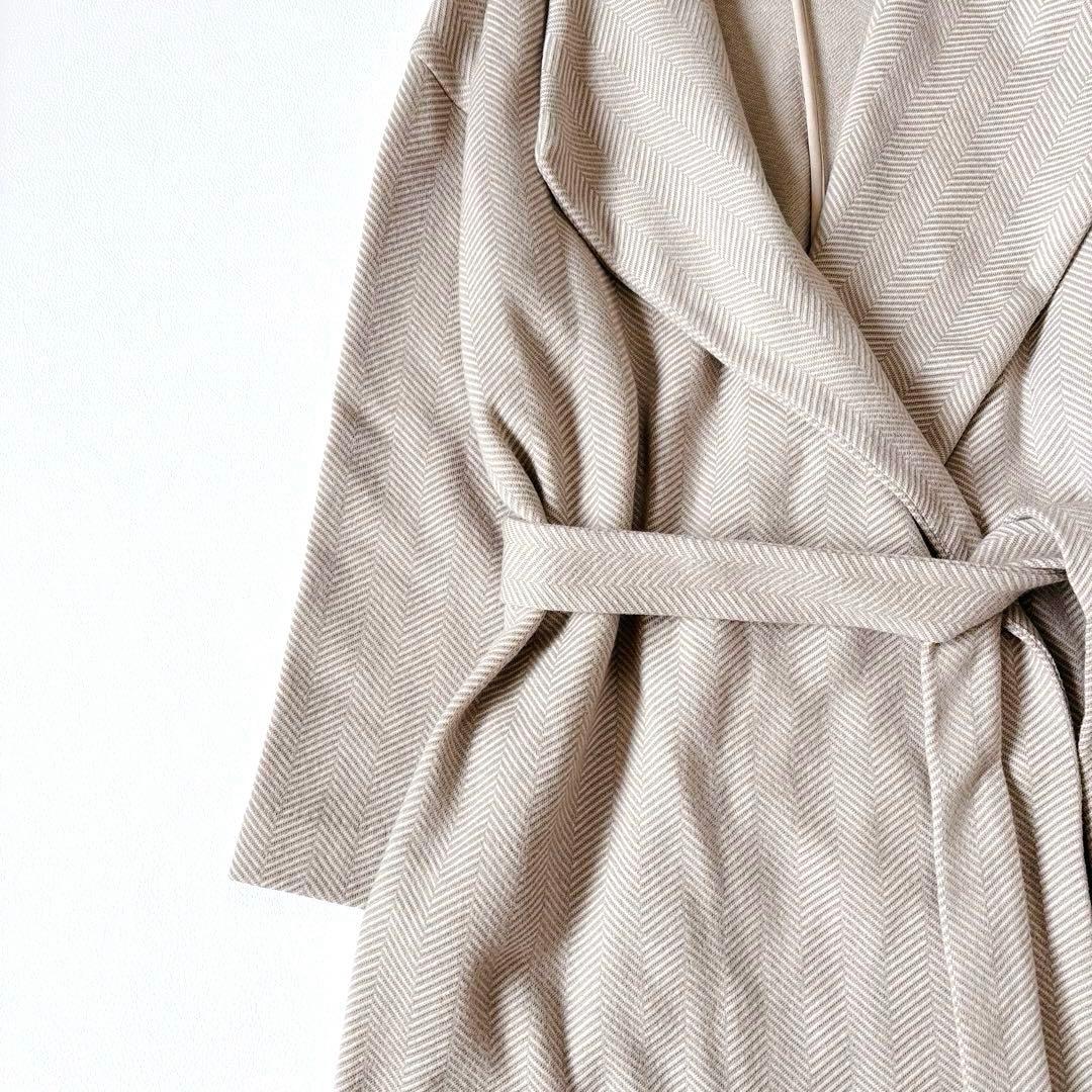 未使用級♡ウィークエンドマックスマーラ ヘリンボーン ベルテッドコート ガウン