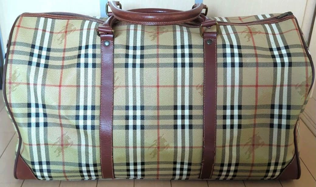 BURBERRY ノバチェック 横幅55cm大容量ボストンバッグ イタリア製