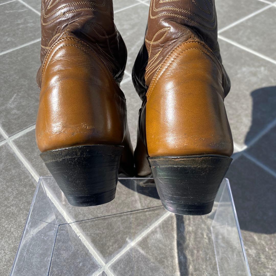 【Tony Lama】トニーラマ　ブラウン レザー ウエスタンブーツ