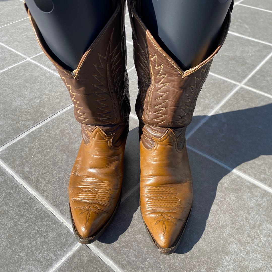 【Tony Lama】トニーラマ　ブラウン レザー ウエスタンブーツ