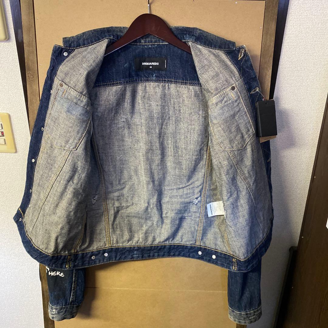 【新品】DSQUARED2 ペイント デニムジャケット 48 Mサイズ