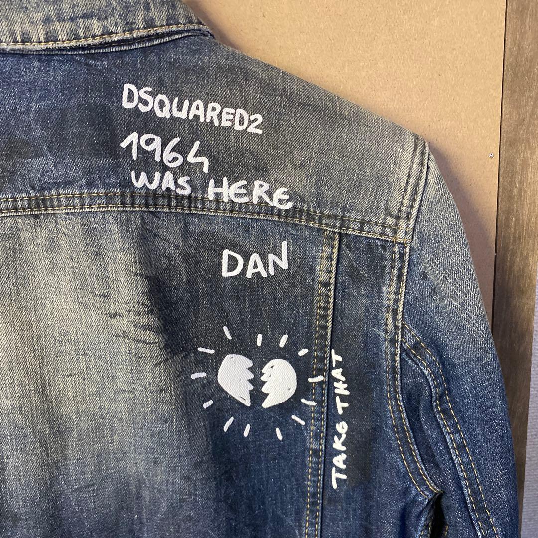 【新品】DSQUARED2 ペイント デニムジャケット 48 Mサイズ