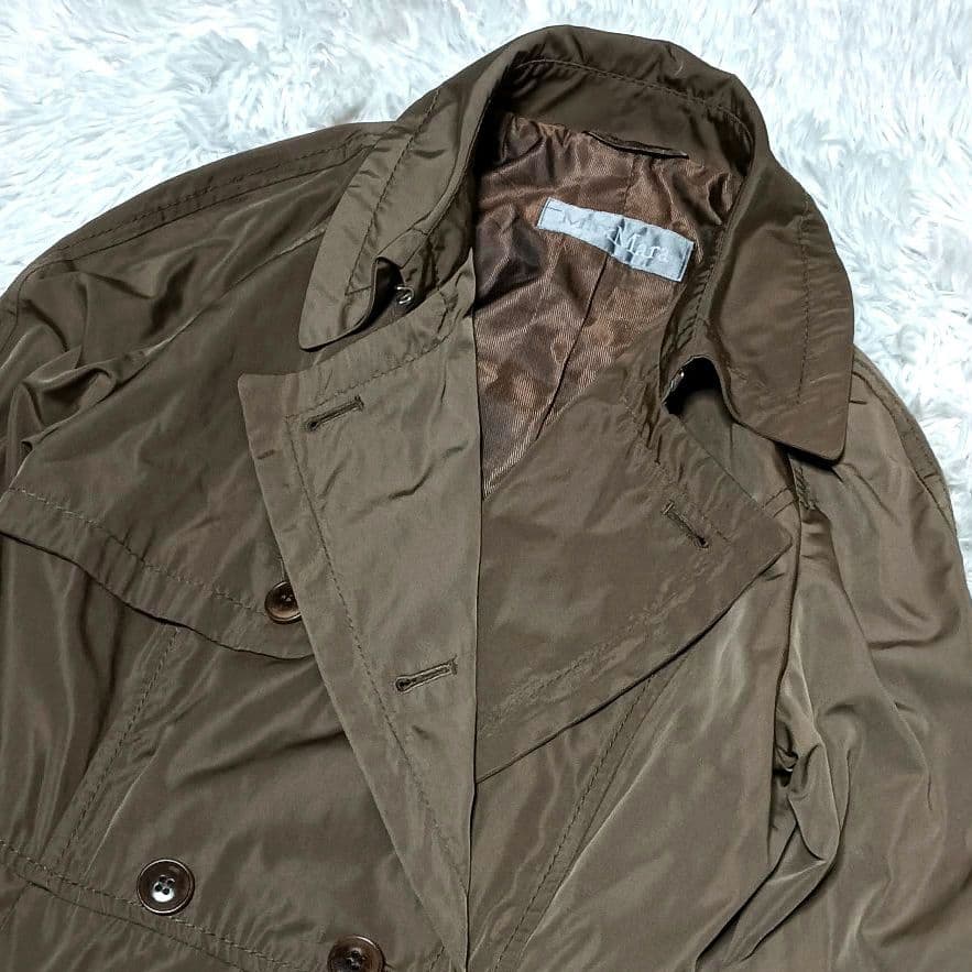 MaxMara マックスマーラ　トレンチコート　ダブルブレスト　銀タグ　40