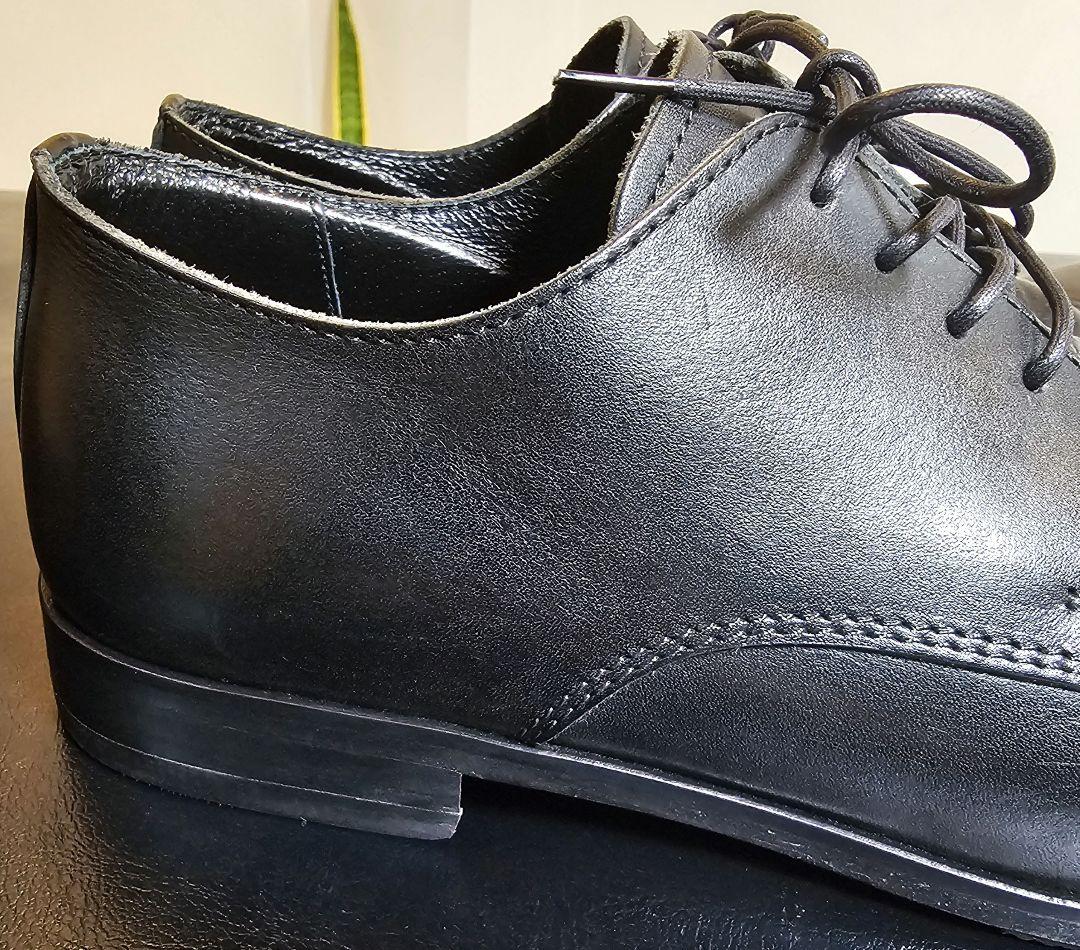 美品 パドローネ ダービー プレーントゥーシューズ 黒 27cm 日本製