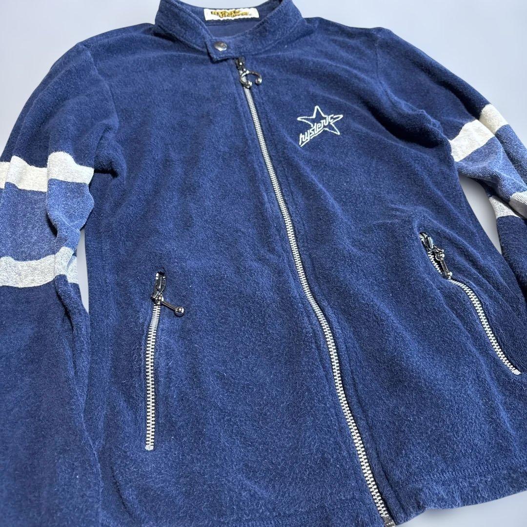 HYSTERIC GLAMOUR シングルライダース風 ジップアップ 長袖