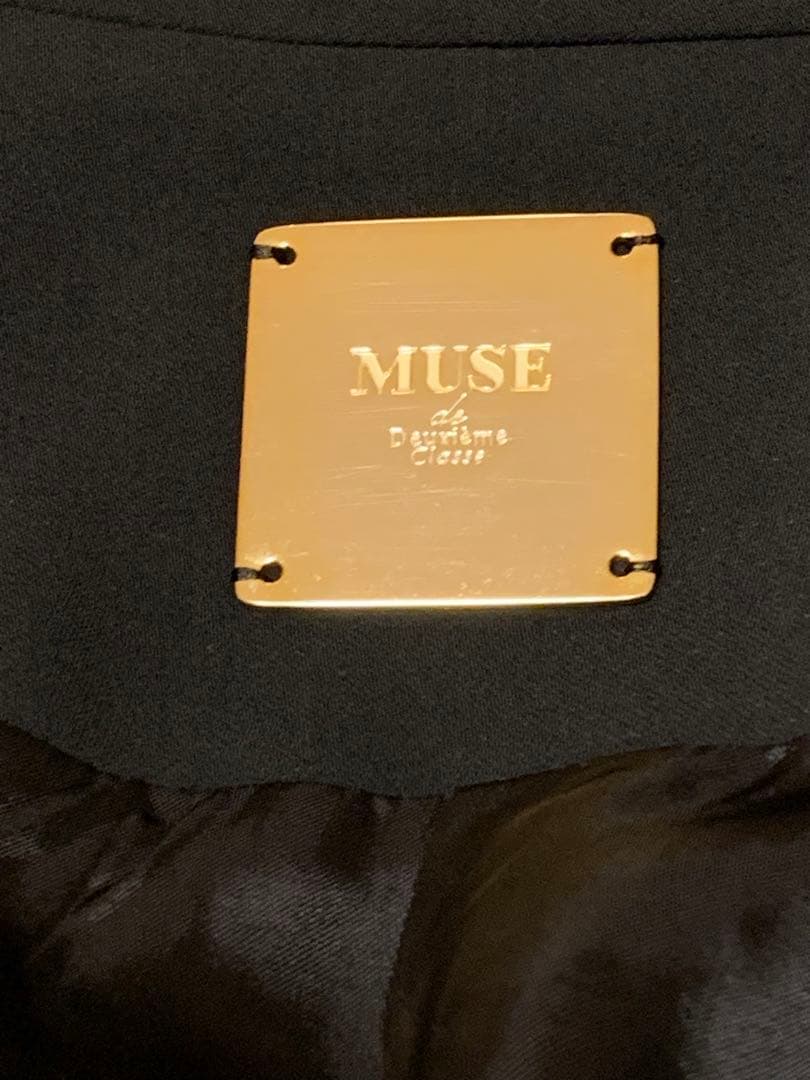 MUSE ショールカラージャケット ブラック サイズ36