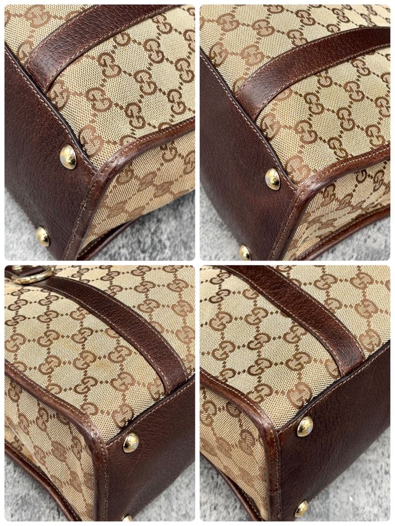 ✨美品✨GUCCI ビジネスバッグ トート GG キャンバス レザー ベージュ