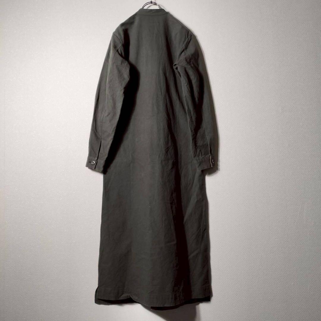 ワイズ Y's ヨウジヤマモト ジップ ロングコート コットン 綿 ノーカラー