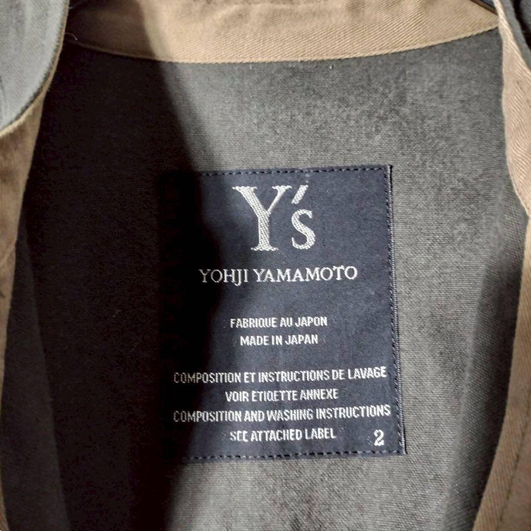 ワイズ Y's ヨウジヤマモト ジップ ロングコート コットン 綿 ノーカラー