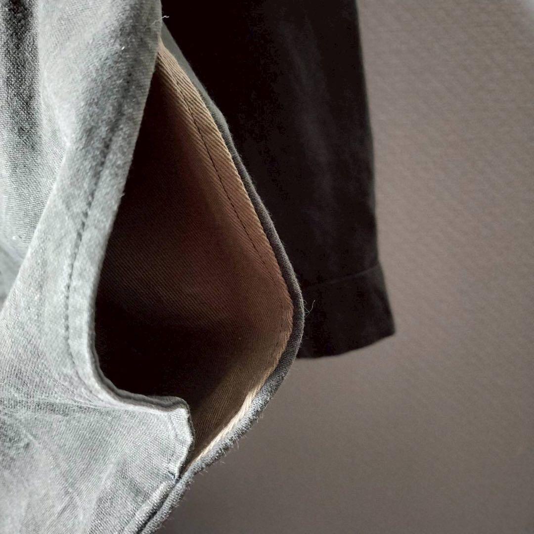 ワイズ Y's ヨウジヤマモト ジップ ロングコート コットン 綿 ノーカラー