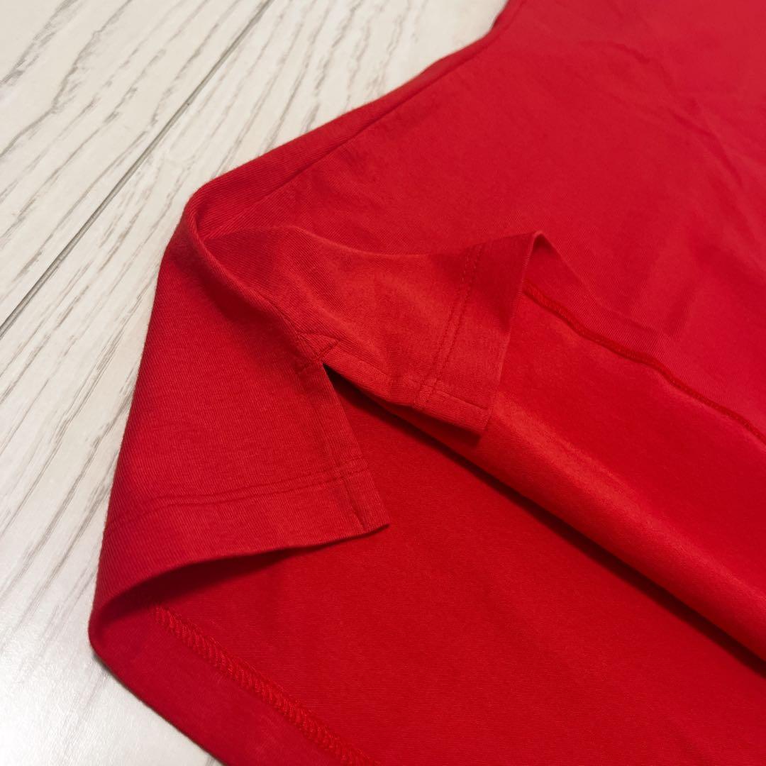 ☆未使用タグ付き☆ WAAC 半袖ネックシャツ 赤　ゴルフ　L