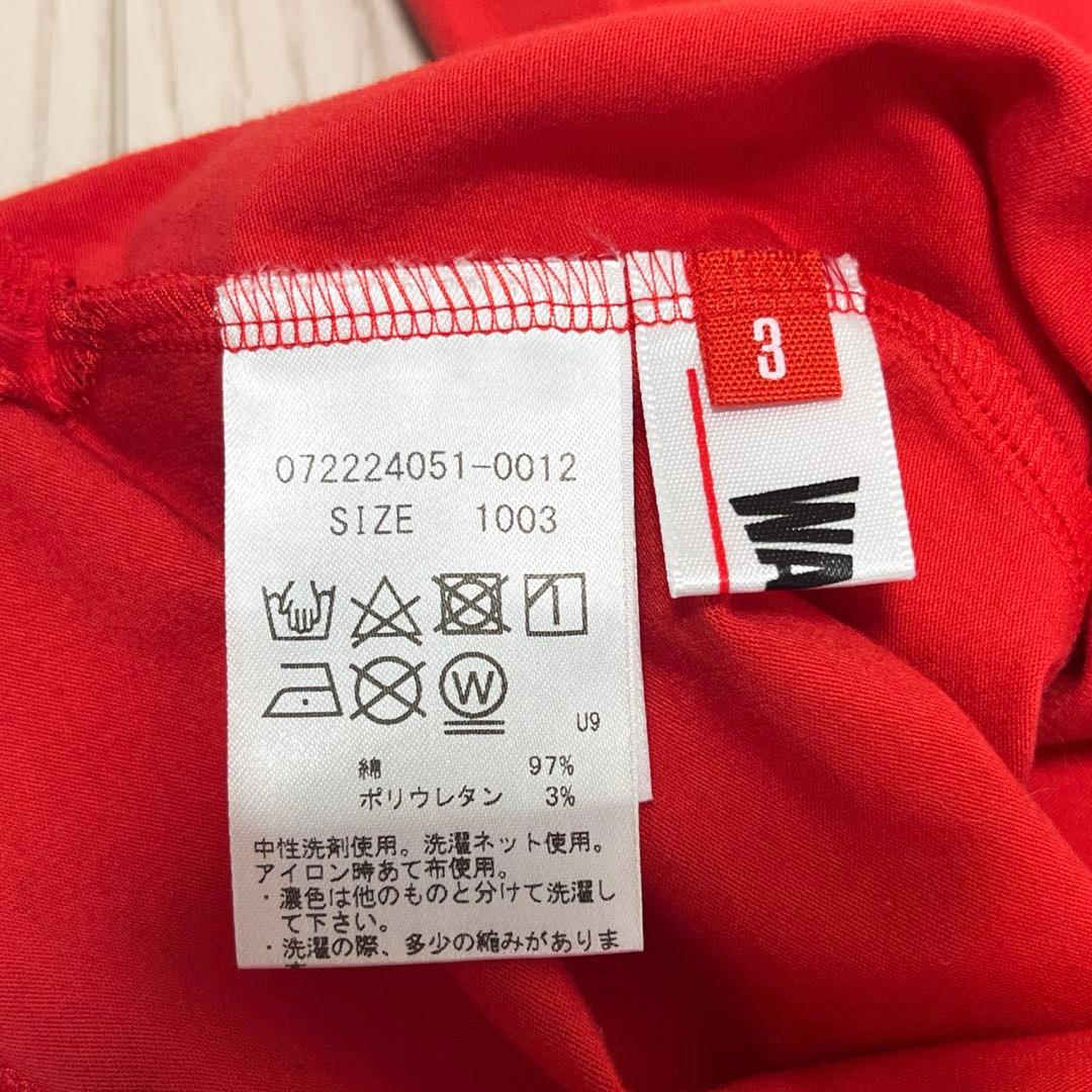 ☆未使用タグ付き☆ WAAC 半袖ネックシャツ 赤　ゴルフ　L