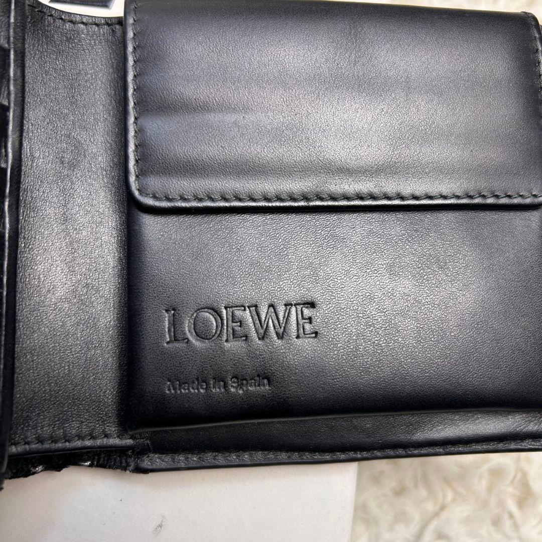 【希少】 LOEWE パズル バイフォールド ウォレット 折財布 ネイビー